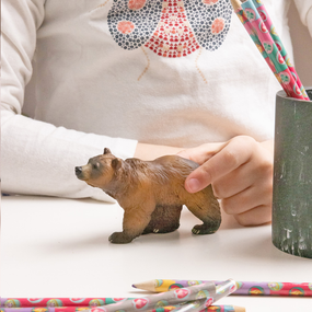 Figurine Ours des Pyrénées Papo en PVC, thème forêt, Collection Animaux sauvages, jouet éducatif idéal pour enfants et collectionneurs