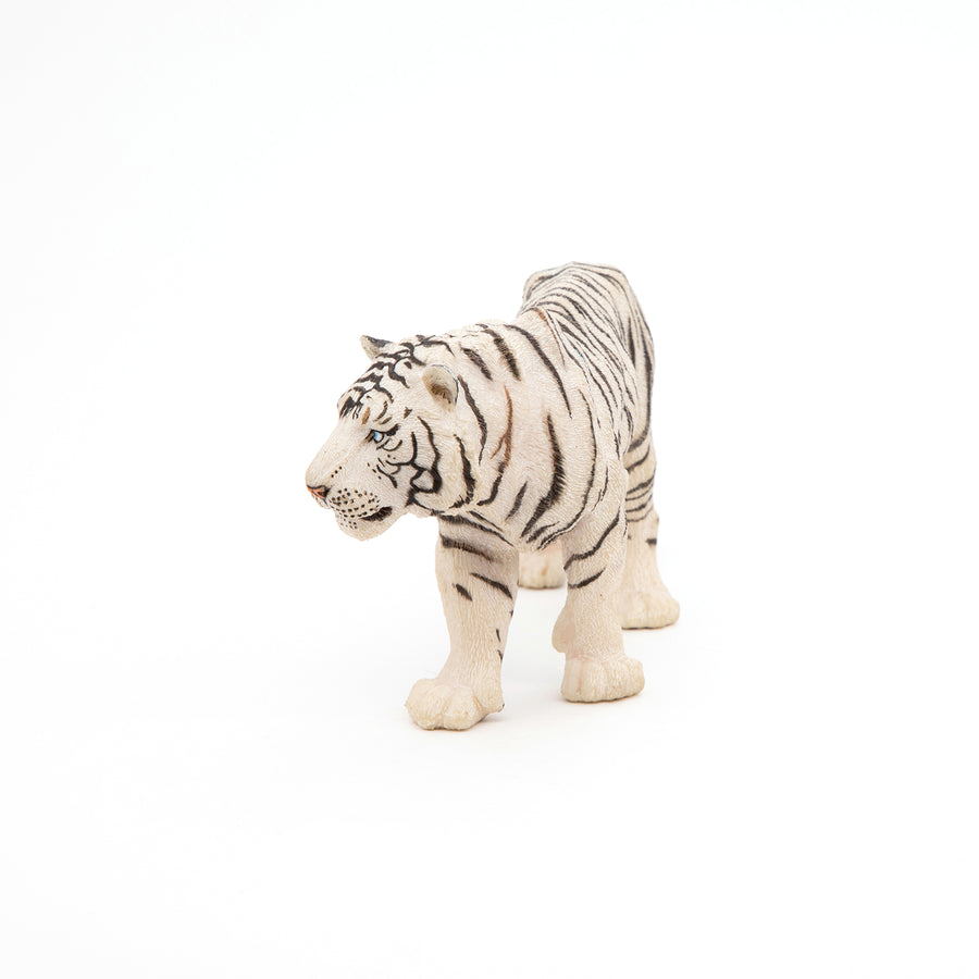 Figurine Tigre blanc Papo en PVC, thème félins, Collection Animaux sauvages, jouet éducatif idéal pour enfants et collectionneurs
