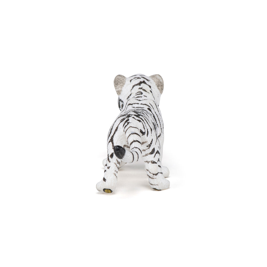 Figurine Bébé tigre blanc Papo en PVC, thème félins, Collection Animaux sauvages, jouet éducatif idéal pour enfants et collectionneurs