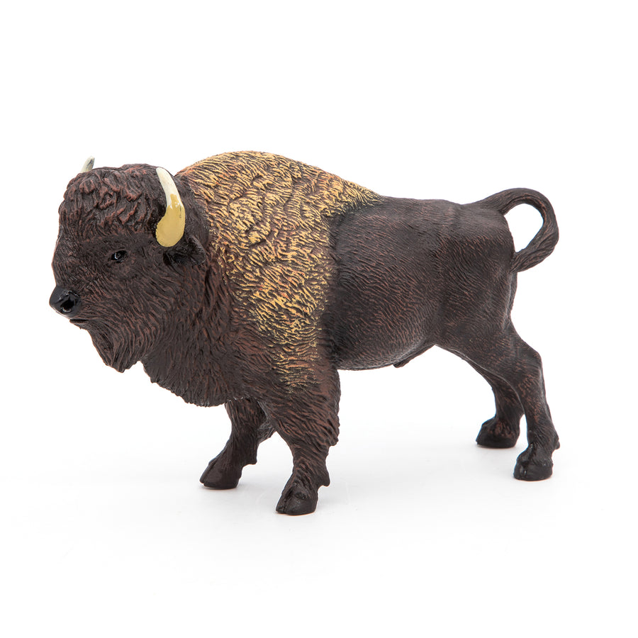 Bison d'Amérique Papo en PVC, Collection Animaux sauvages, jouet éducatif idéal pour enfants et collectionneurs