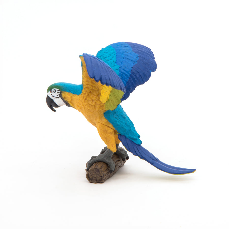 Figurine Perroquet Ara bleu Papo en PVC, thème oiseaux, Collection Animaux sauvages, jouet éducatif idéal pour enfants et collectionneurs