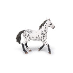 Cheval appaloosa noir Papo en PVC, Collection chevaux, jouet éducatif idéal pour enfants et collectionneurs