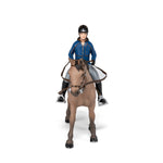 Figurine Cheval de promenade et son cavalier Papo en PVC, Collection chevaux, jouet éducatif idéal pour enfants et collectionneurs