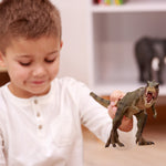 T-Rex courant vert Papo en PVC, Collection Dinosaures, jouet éducatif idéal pour enfants et collectionneurs